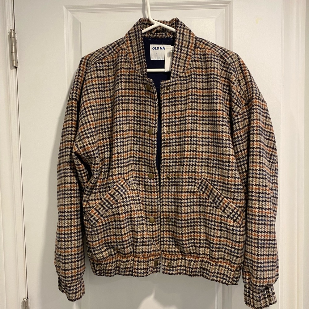 Houndstooth Bomber Jacket